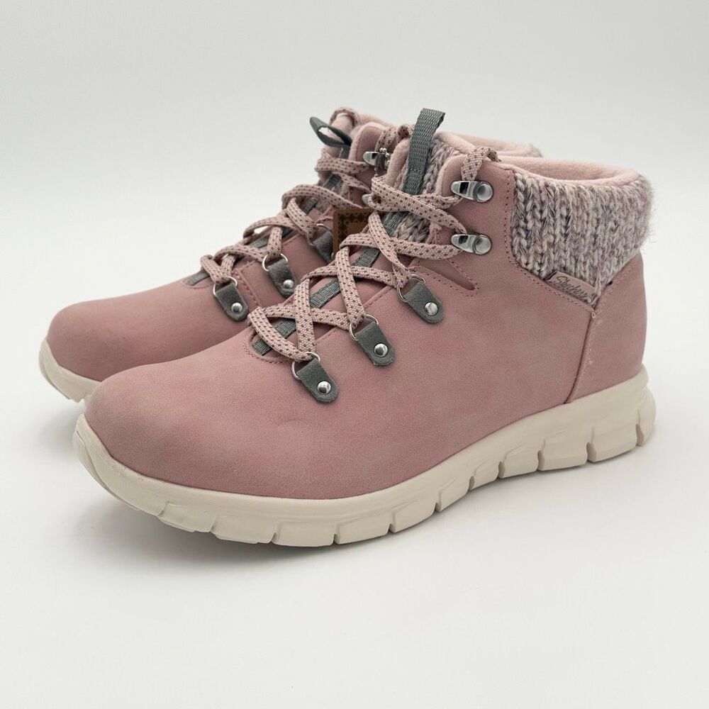 Skechers Women's Synergy Pretty Hiker Soft Pink Hiking Boots Weather & Waterproo